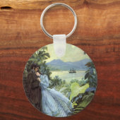liefde en Romance, Romantisch tropisch Uitzicht Sleutelhanger (Voorkant)
