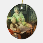 liefde en Romance; Romantische grootouders Keramisch Ornament (Links)