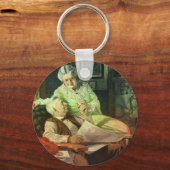 liefde en Romance; Romantische grootouders Sleutelhanger (Voorkant)