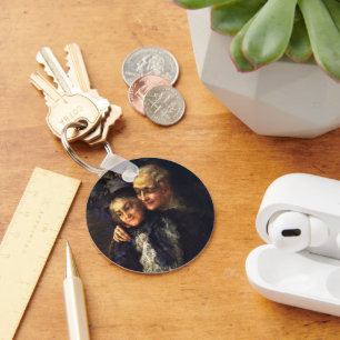 liefde en Romance, Romantische Victoriaans kunst Sleutelhanger