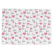 Liefde en roze harten groot cadeauzakje (Achterkant)