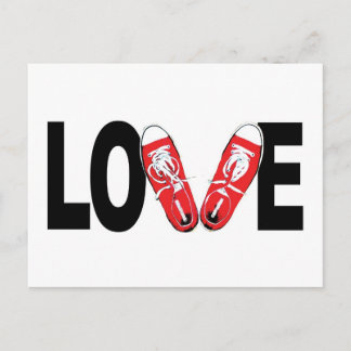 Liefde en schoenen briefkaart