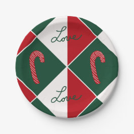 Liefde en snoep Canes Papieren Bordje