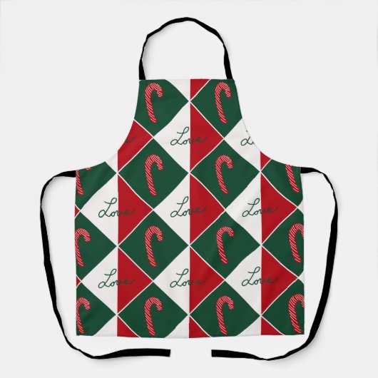 Liefde en snoep Canes Schort (Voorkant)