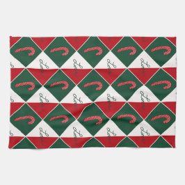 Liefde en snoep Canes Theedoek