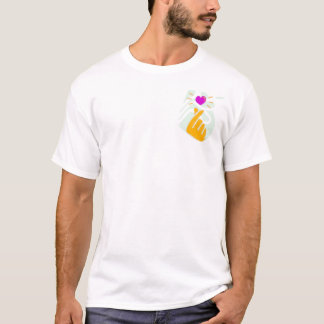 Liefde en steun Hand Gesture T-Shirt Design