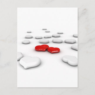 Liefde en veel harten briefkaart