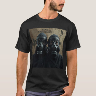 LIEFDE EN VERZET Hedendaagse Grafiek T-shirt
