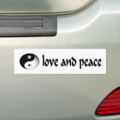 Liefde en vrede bumpersticker (Op auto)