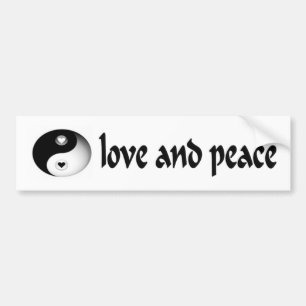 Liefde en vrede bumpersticker