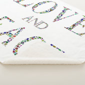 Liefde en Vrede - Edelstenen Lettering Design Sherpa Deken (3/4)