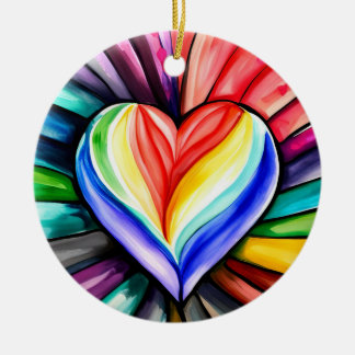 Liefde en vrede keramisch ornament