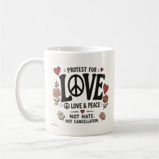 Liefde en vrede koffiemok