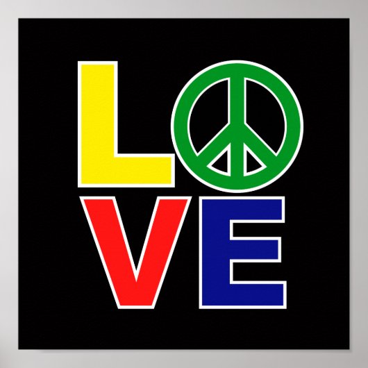 liefde en vrede poster (Voorkant)
