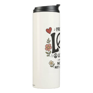 Liefde en vrede thermosbeker