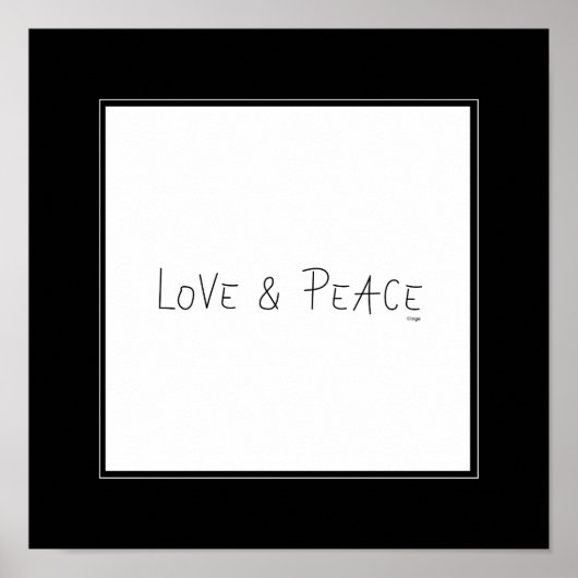 Liefde en vrede - Wall Decor Poster (Voorkant)