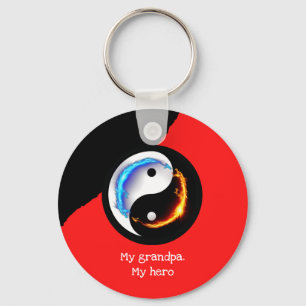 Liefde en vrede Yin-Yang Sleutelhanger