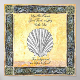 "Liefde en vrienden", Poster 28 x 28 cm