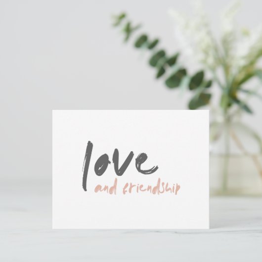 Liefde en vriendschap | Modern Forever Friend Best Briefkaart (Staand voorkant)