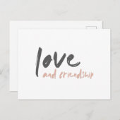 Liefde en vriendschap | Modern Forever Friend Best Briefkaart (Voorkant / Achterkant)