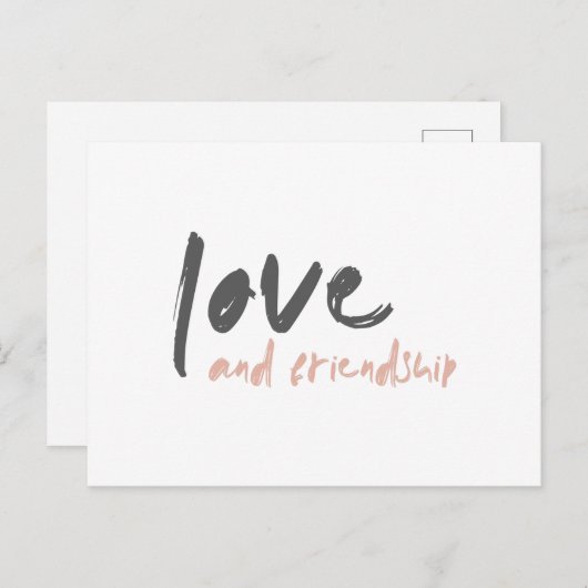 Liefde en vriendschap | Modern Forever Friend Best Briefkaart (Voorkant / Achterkant)