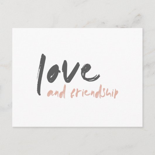 Liefde en vriendschap | Modern Forever Friend Best Briefkaart (Voorkant)