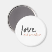Liefde en vriendschap | Modern Forever Friend Best Magneet (Voorkant / Achterkant)