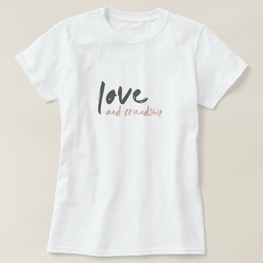 Liefde en vriendschap | Modern Forever Friend Best T-shirt (Design voorkant)
