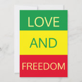 "LIEFDE EN VRIJHEID" - Juneteenth - Zomerbruiloft Kaart (Achterkant)