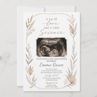 Liefde en Wetenschap Baby Shower Uitnodiging