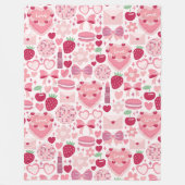 Liefde en zoetheid patroon fleece deken (Voorkant)