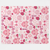 Liefde en zoetheid patroon fleece deken (Voorkant (Horizontaal))