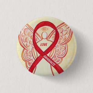 Liefde Engel Bewustzijnslint Spelden Ronde Button 3,2 Cm