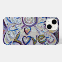 Liefde Engel Woord Kunst Aangepaste iPhone Case