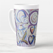 Liefde Engel Woord Kunst Custom Latte Mok Cup (Linkerhoek)