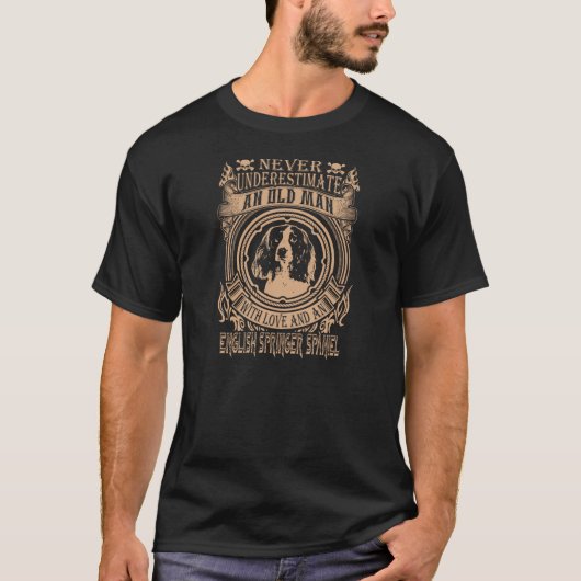 liefde Engelse Springer Spaniel Funny Gift T-shirt (Voorkant)