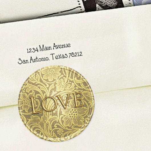 Liefde Envelope Zegel Goud