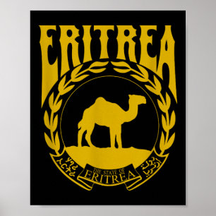 Liefde Eritrea met Eritrea Embleem Eritrea Onafhan Poster