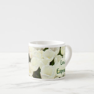 Liefde Espresso mokken Rood Witte Tulp Bloemen