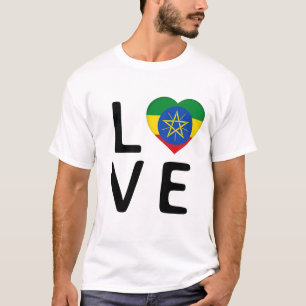 Liefde - Ethiopische vlag T-shirt