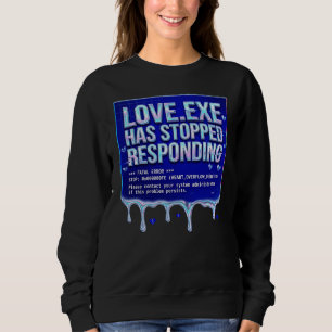 Liefde Exe Blauwe Scherm Dood Y2K Tech Grappige Co Trui
