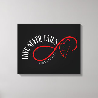 Liefde Faalt Nooit – 1 Korintiërs 13:4-7 Canvas Afdruk