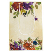 Liefde faalt nooit Bijbelvers Herfst Bloemenbruilo Medium Cadeauzakje (Achterkant)