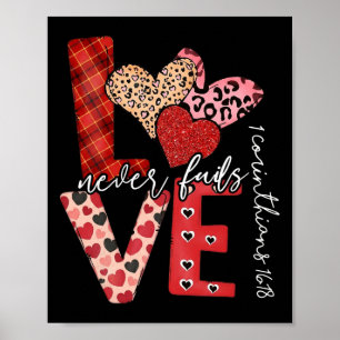 Liefde Faalt Nooit, Christelijke Vrouwen Valentijn Poster