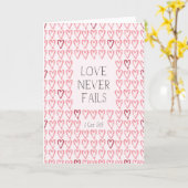 "Liefde faalt nooit" Hart Kaart (Gele Bloem)