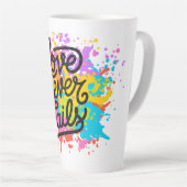 Liefde faalt nooit latte mok (Rechterhoek)