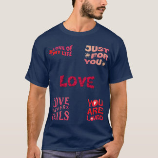 Liefde faalt nooit Liefde typografie jongen T-shirt
