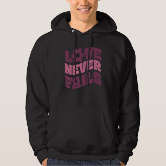 Liefde faalt nooit positiviteit citeert esthetisch hoodie