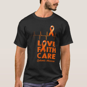 Liefde Faith Care Leukemie Bewustheid T-shirt