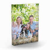 Liefde Familie Witte Script Aangepaste Verticale F Fotoblokken (Links)